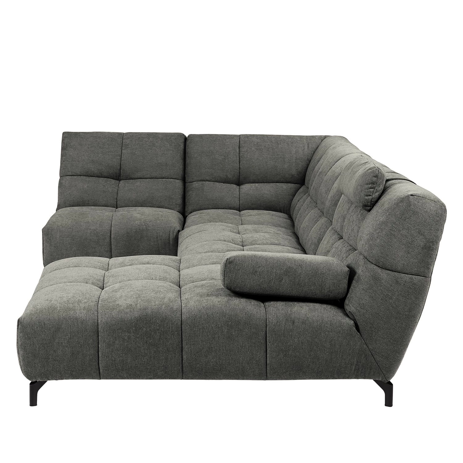 Fredriks Canapé panoramique Bellmore III - Microfibre - Gris - Avec appui-tête 4 Fredriks Canapé panoramique Bellmore III - Microfibre - Gris - Avec appui-tête – Image 4