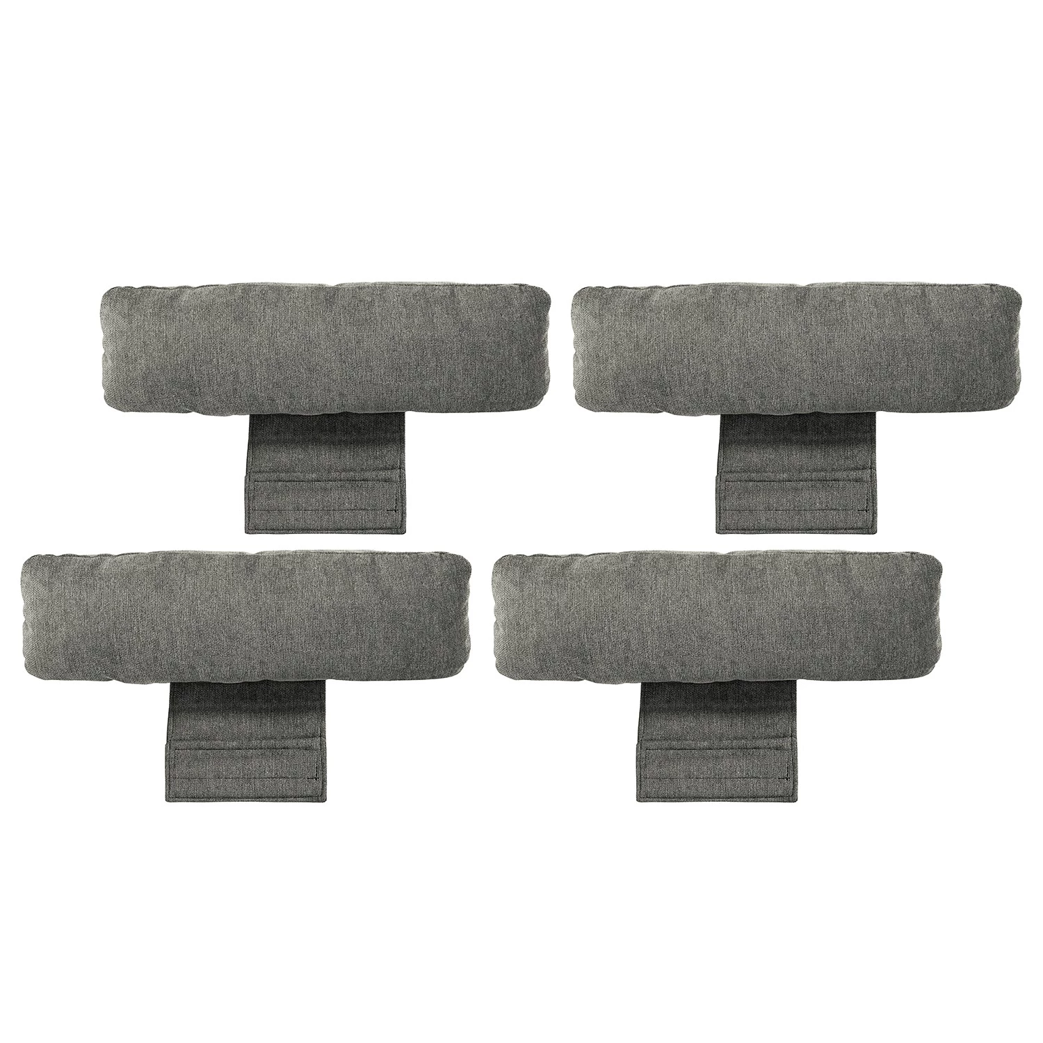 Fredriks Canapé panoramique Bellmore III - Microfibre - Gris - Avec appui-tête 12 Fredriks Canapé panoramique Bellmore III - Microfibre - Gris - Avec appui-tête – Image 12