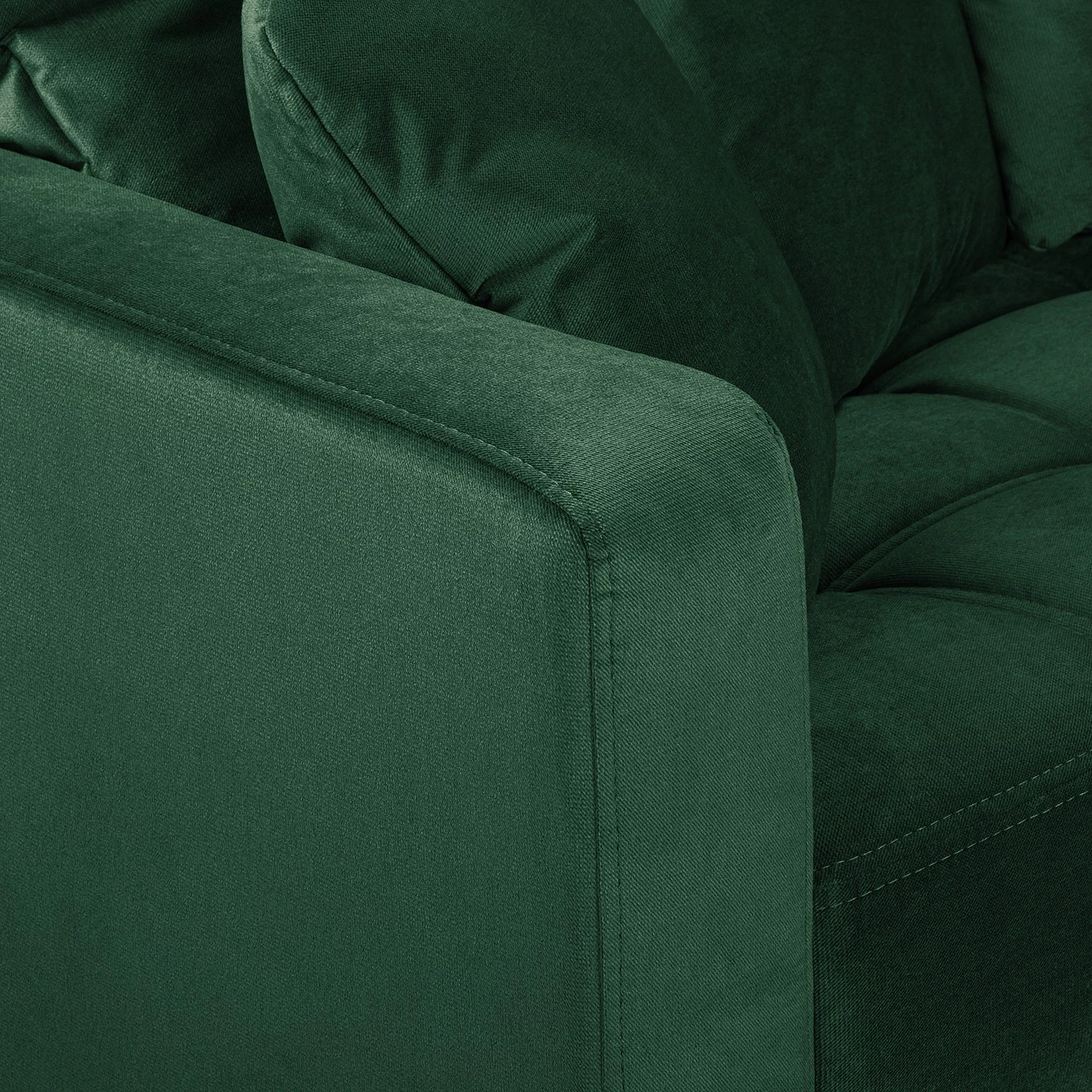 Red Living Canapé Elnora (3 places) - Velours - Vert foncé 6 Red Living Canapé Elnora (3 places) - Velours - Vert foncé – Image 6