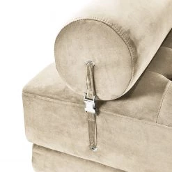 Jack & Alice Méridienne Tavani (convertible) - Velours Deja: Créme -Canapés Soldes Magasin 1000209039 210108 10021200203 DETAILS P000000001000209039