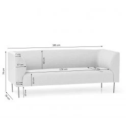 Fredriks Canapé Kolkki (3 places) - Tissu - Gris clair -Canapés Soldes Magasin 1000209166 200415 12022800213 SKETCH DETAILS P000000001000209166 sketch