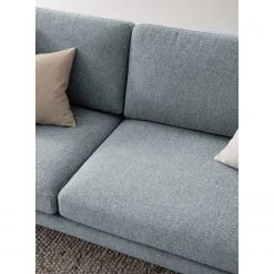 Fredriks Canapé Bellaire (2 places) - Tissu mélangé - Bleu pastel - Noir -Canapés Soldes Magasin 1000209704 201110 13544000124 DETAILS P000000001000209704