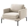 Fredriks Fauteuil Bellaire - Tissu mélangé - Beige clair - Noir
