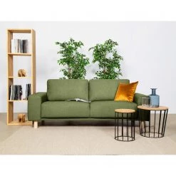 Mørteens Canapé Kotila (2 places) - Tissu structuré - Vert olive -Canapés Soldes Magasin 1000210908 200429 10243500257 MOOD DETAILS P000000001000210908 mood