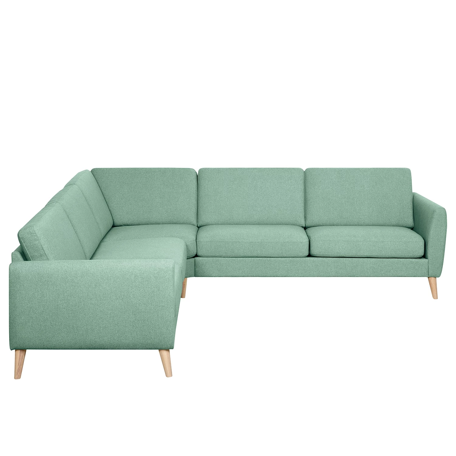 Mørteens Canapé d’angle Kustavi - Tissu structuré - Vert menthe - Largeur : 269 cm 4 Mørteens Canapé d’angle Kustavi - Tissu structuré - Vert menthe - Largeur : 269 cm – Image 4