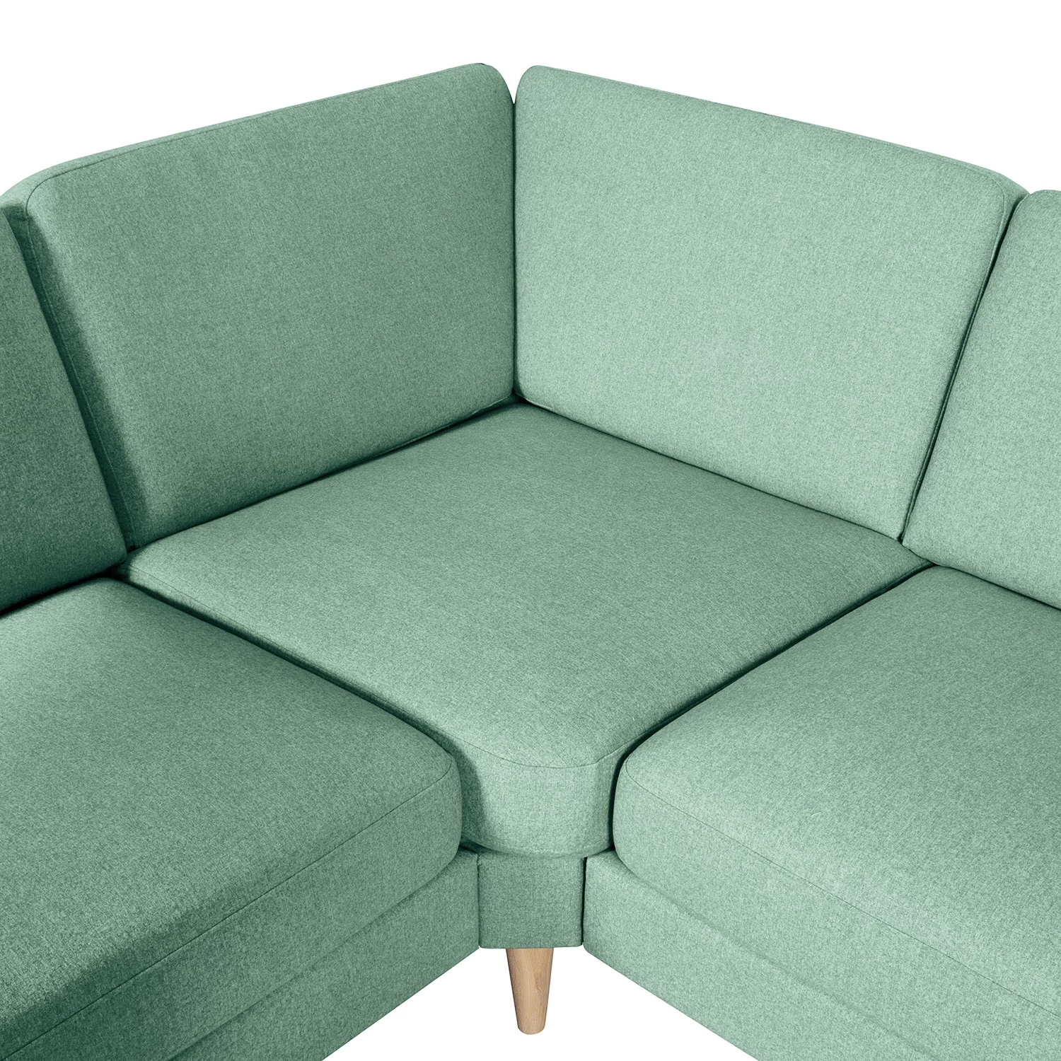 Mørteens Canapé d’angle Kustavi - Tissu structuré - Vert menthe - Largeur : 269 cm 8 Mørteens Canapé d’angle Kustavi - Tissu structuré - Vert menthe - Largeur : 269 cm – Image 8