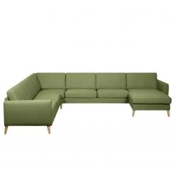 Mørteens Canapé panoramique Kustavi - Tissu structuré - Vert olive -Canapés Soldes Magasin 1000210931 200429 10403700553 DETAILS P000000001000210931