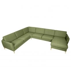 Mørteens Canapé panoramique Kustavi - Tissu structuré - Vert olive -Canapés Soldes Magasin 1000210931 200429 10404900557 DETAILS P000000001000210931