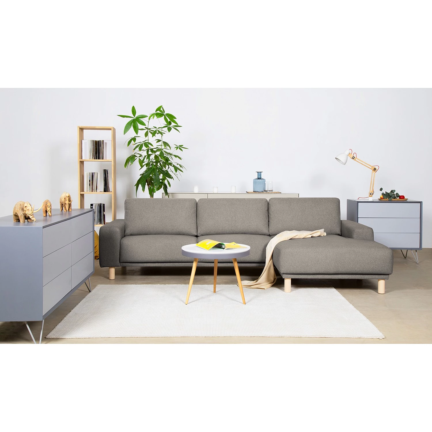 Mørteens Canapé d’angle Kotila - Tissu structuré - Beige 3 Mørteens Canapé d’angle Kotila - Tissu structuré - Beige – Image 3