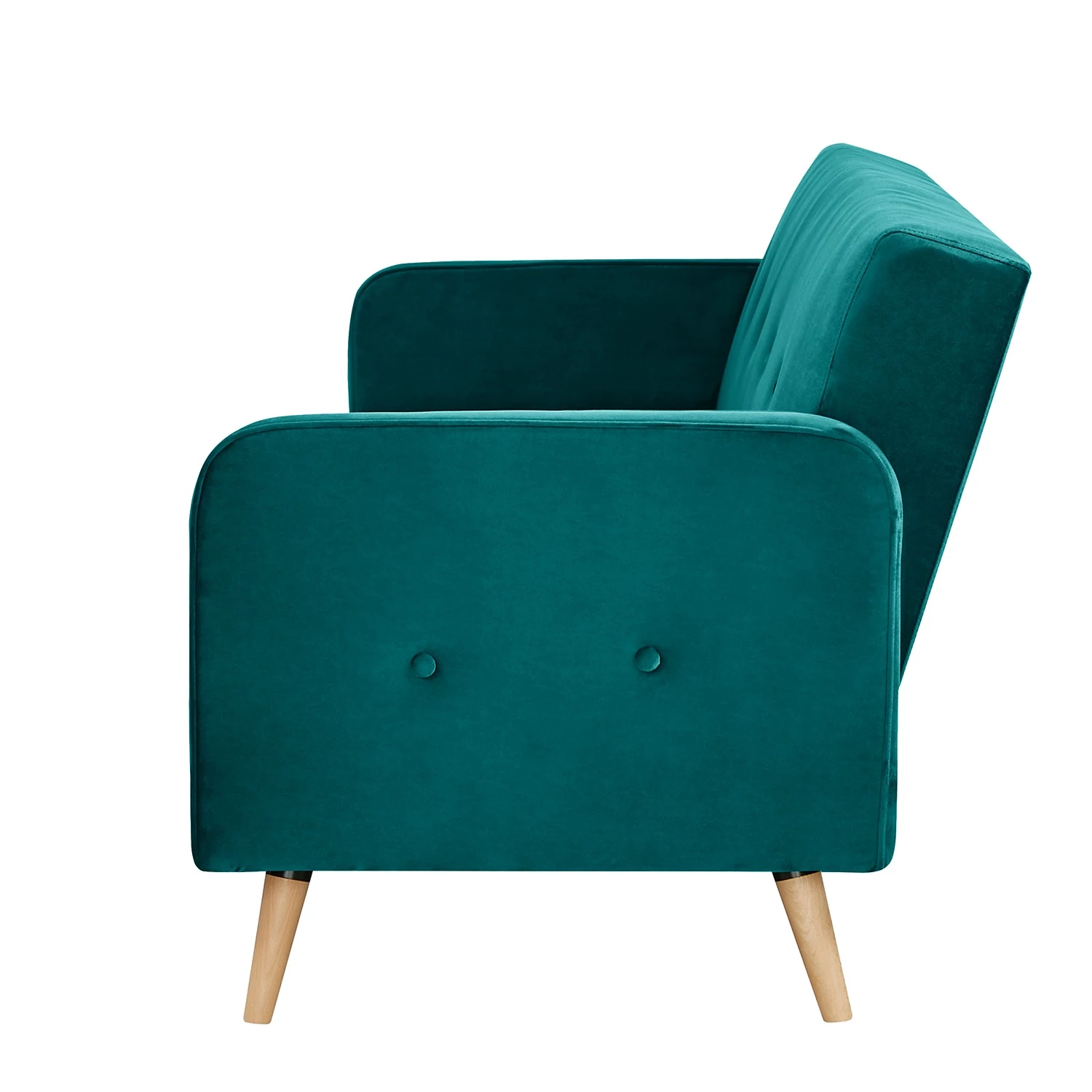 Jack & Alice Canapé convertible Daru IV - Velours - Turquoise 5 Jack & Alice Canapé convertible Daru IV - Velours - Turquoise – Image 5