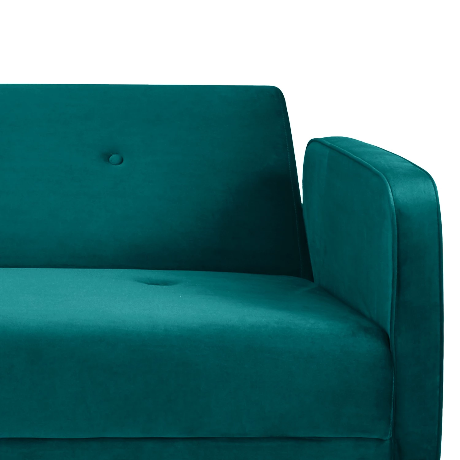 Jack & Alice Canapé convertible Daru IV - Velours - Turquoise 9 Jack & Alice Canapé convertible Daru IV - Velours - Turquoise – Image 9