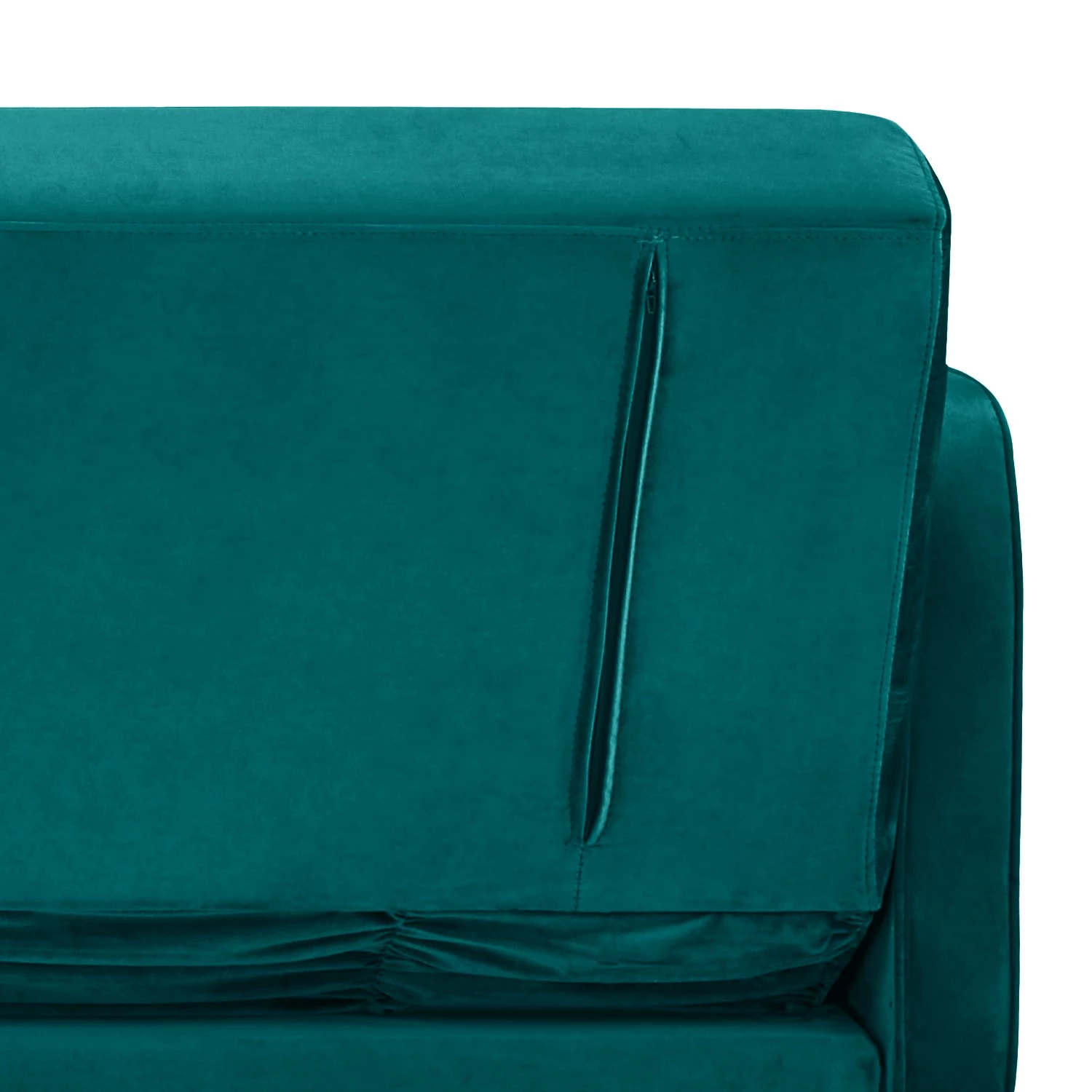 Jack & Alice Canapé convertible Daru IV - Velours - Turquoise 11 Jack & Alice Canapé convertible Daru IV - Velours - Turquoise – Image 11