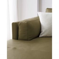 Studio Copenhagen Canapé d’angle COSO Classic+ méridienne - Cuir véritable Taru : Vert olive - Largeur : 246 cm - Méridienne courte à gauche (vue de face) - Chrome brillant 35 Studio Copenhagen Canapé d’angle COSO Classic+ méridienne - Cuir véritable Taru : Vert olive - Largeur : 246 cm - Méridienne courte à gauche (vue de face) - Chrome brillant -Canapés Soldes Magasin 1000211853 200923 09524800103 DETAILS P000000001000211853