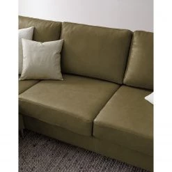 Studio Copenhagen Canapé d’angle COSO Classic+ méridienne - Cuir véritable Taru : Vert olive - Largeur : 246 cm - Méridienne courte à gauche (vue de face) - Chrome brillant 34 Studio Copenhagen Canapé d’angle COSO Classic+ méridienne - Cuir véritable Taru : Vert olive - Largeur : 246 cm - Méridienne courte à gauche (vue de face) - Chrome brillant -Canapés Soldes Magasin 1000211853 200923 09524800104 DETAILS P000000001000211853