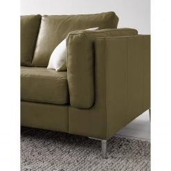 Studio Copenhagen Canapé d’angle COSO Classic+ méridienne - Cuir véritable Taru : Vert olive - Largeur : 246 cm - Méridienne courte à gauche (vue de face) - Chrome brillant 32 Studio Copenhagen Canapé d’angle COSO Classic+ méridienne - Cuir véritable Taru : Vert olive - Largeur : 246 cm - Méridienne courte à gauche (vue de face) - Chrome brillant -Canapés Soldes Magasin 1000211853 200923 09524800106 DETAILS P000000001000211853