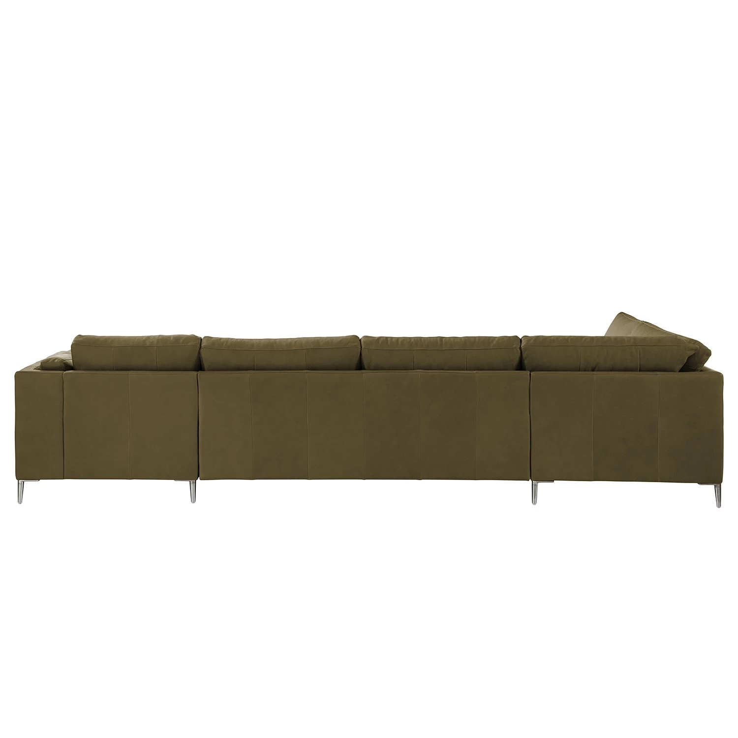 Studio Copenhagen Canapé panoramique COSO Classic+ - Cuir véritable Taru : Vert olive - Méridienne courte à droite / longue à gauche (vue de face) - Coffre de lit - Chrome brillant 8 Studio Copenhagen Canapé panoramique COSO Classic+ - Cuir véritable Taru : Vert olive - Méridienne courte à droite / longue à gauche (vue de face) - Coffre de lit - Chrome brillant – Image 8