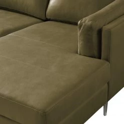 Studio Copenhagen Canapé panoramique COSO Classic+ - Cuir véritable Taru : Vert olive - Méridienne courte à droite / longue à gauche (vue de face) - Coffre de lit - Chrome brillant 49 Studio Copenhagen Canapé panoramique COSO Classic+ - Cuir véritable Taru : Vert olive - Méridienne courte à droite / longue à gauche (vue de face) - Coffre de lit - Chrome brillant -Canapés Soldes Magasin 1000212026 200811 17215801057 DETAILS P000000001000212026