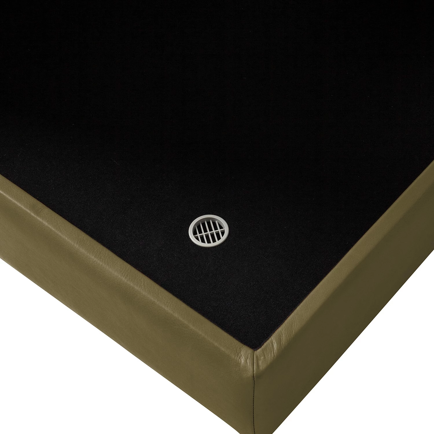 Studio Copenhagen Canapé panoramique COSO Classic+ - Cuir véritable Taru : Vert olive - Méridienne courte à droite / longue à gauche (vue de face) - Coffre de lit - Chrome brillant 26 Studio Copenhagen Canapé panoramique COSO Classic+ - Cuir véritable Taru : Vert olive - Méridienne courte à droite / longue à gauche (vue de face) - Coffre de lit - Chrome brillant – Image 26