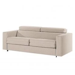 Loftscape Canapé convertible Wissant I - Aspect cuir vieilli - Cachemire