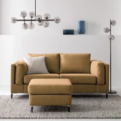 Studio Copenhagen 2 places Canapé COSO Classic+ - Tissu Inze: Marron clair - Noir -Canapés Soldes Magasin 1000212493 201008 13273200074 MOOD DETAILS P000000001000212493 mood