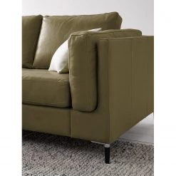 Studio Copenhagen 2 places Canapé COSO Classic+ - Cuir véritable Taru : Vert olive - Noir -Canapés Soldes Magasin 1000212496 201008 13323300042 DETAILS P000000001000212496