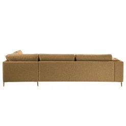 Studio Copenhagen Canapé d’angle COSO Classic+ ottomane - Tissu Inze: Marron clair - Largeur : 311 cm - Méridienne longue à droite (vue de face) - Coffre de lit - Chêne foncé -Canapés Soldes Magasin 1000212907 200825 13031201201 DETAILS P000000001000212907