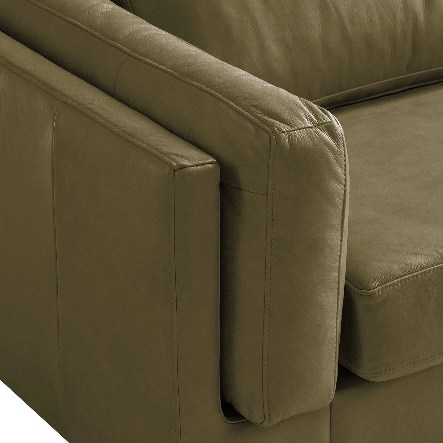 Studio Copenhagen Canapé d’angle COSO Classic+ ottomane - Cuir véritable Taru : Vert olive - Largeur : 311 cm - Méridienne longue à droite (vue de face) - Coffre de lit - Chêne foncé 20 Studio Copenhagen Canapé d’angle COSO Classic+ ottomane - Cuir véritable Taru : Vert olive - Largeur : 311 cm - Méridienne longue à droite (vue de face) - Coffre de lit - Chêne foncé – Image 20