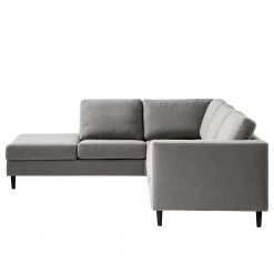 Studio Copenhagen Canapé d’angle COSO Classic ottomane - Tissu Milan : Gris clair - Largeur : 238 cm - Méridienne longue à gauche (vue de face) - Coffre de lit - Hêtre -Canapés Soldes Magasin 1000213058 200827 12382000336 DETAILS P000000001000213058