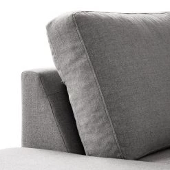 Studio Copenhagen Canapé d’angle COSO Classic ottomane - Tissu Milan : Gris clair - Largeur : 238 cm - Méridienne longue à gauche (vue de face) - Coffre de lit - Hêtre -Canapés Soldes Magasin 1000213058 200827 12382000339 DETAILS P000000001000213058