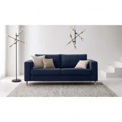 Studio Copenhagen 2-3 places Canapé COSO Classic - Tissu Milan : Bleu foncé - Frêne -Canapés Soldes Magasin 1000213471 201103 12342600043 MOOD DETAILS P000000001000213471 mood