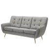 Fredriks Canapé Sawston I (3 places) - Velours - Gris