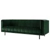 Jack & Alice Canapé Beslon (3 places) - Tissu - Vert foncé