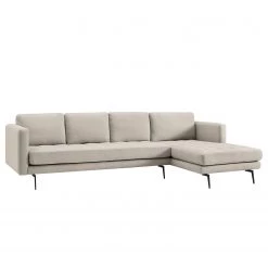 Mørteens Canapé d’angle Hamina - Flannel - Gris lumineux - Méridienne courte à droite (vue de face)