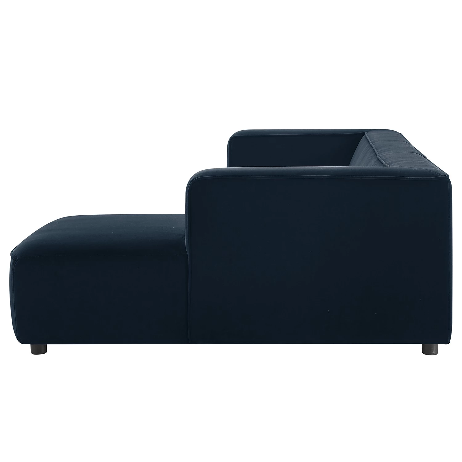 Fredriks Canapé d’angle Berlou II - microfibre - Bleu marine - Méridienne courte à droite (vue de face) 5 Fredriks Canapé d’angle Berlou II - microfibre - Bleu marine - Méridienne courte à droite (vue de face) – Image 5