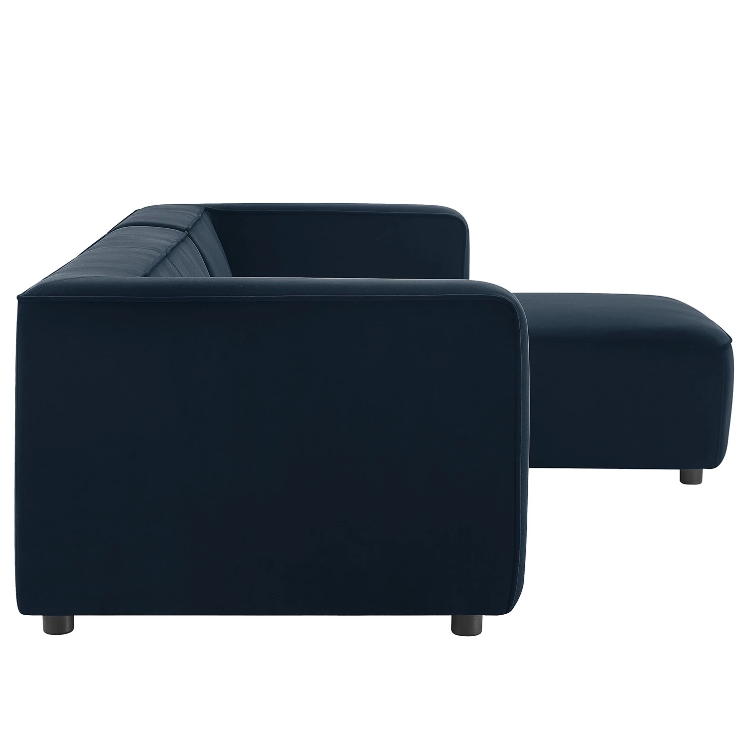 Fredriks Canapé d’angle Berlou II - microfibre - Bleu marine - Méridienne courte à droite (vue de face) 6 Fredriks Canapé d’angle Berlou II - microfibre - Bleu marine - Méridienne courte à droite (vue de face) – Image 6