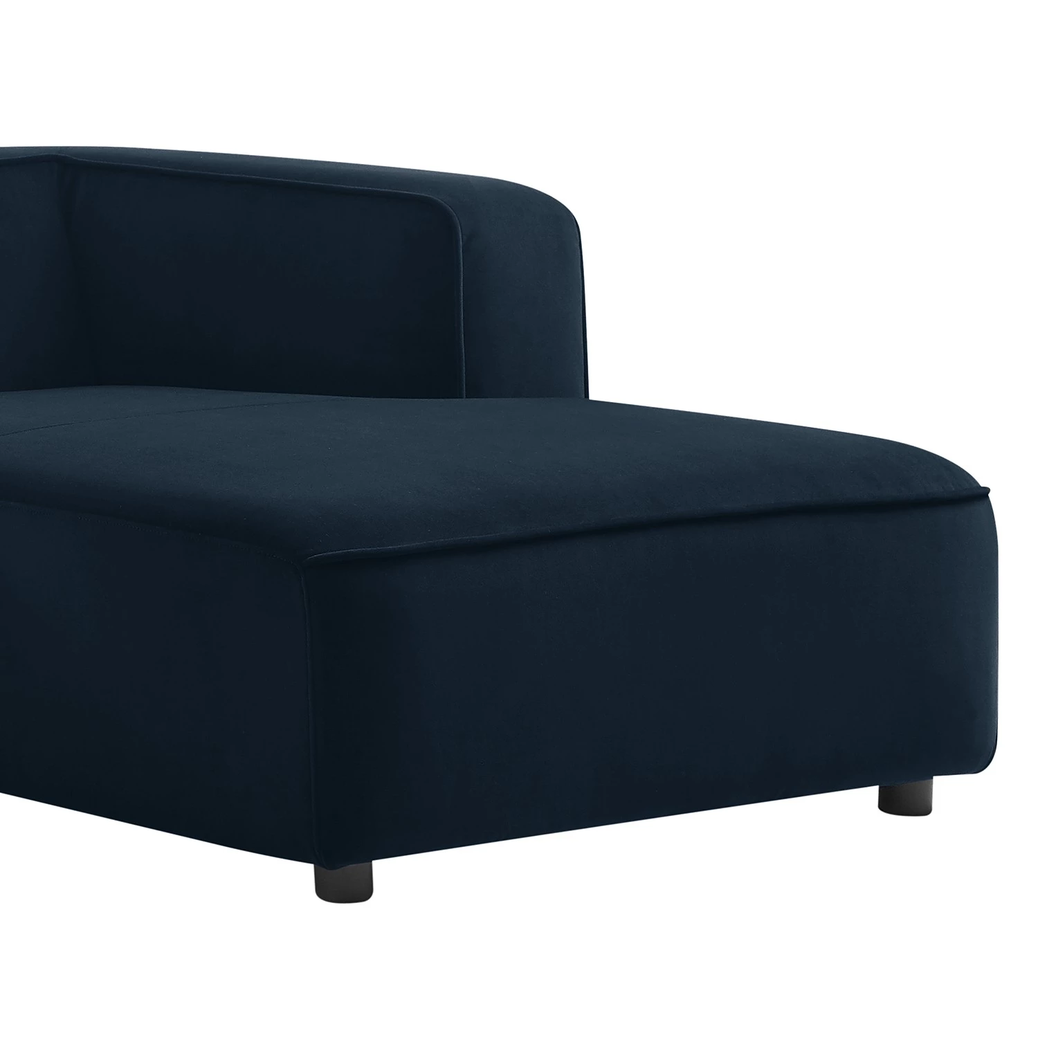 Fredriks Canapé d’angle Berlou II - microfibre - Bleu marine - Méridienne courte à droite (vue de face) 12 Fredriks Canapé d’angle Berlou II - microfibre - Bleu marine - Méridienne courte à droite (vue de face) – Image 12