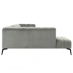 Mørteens Canapé d’angle Jamsa - Velours - Gris - Méridienne longue à gauche (vue de face) -Canapés Soldes Magasin 1000216281 210107 16323400778 DETAILS P000000001000216281