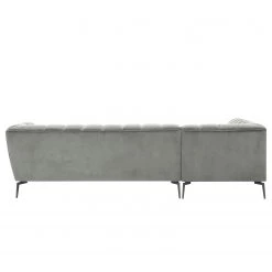 Mørteens Canapé d’angle Jamsa - Velours - Gris - Méridienne longue à gauche (vue de face) -Canapés Soldes Magasin 1000216281 210107 16323400780 DETAILS P000000001000216281