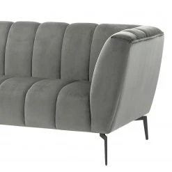 Mørteens Canapé d’angle Jamsa - Velours - Gris - Méridienne longue à gauche (vue de face) -Canapés Soldes Magasin 1000216281 210107 16323400782 DETAILS P000000001000216281