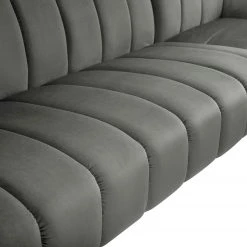 Mørteens Canapé d’angle Jamsa - Velours - Gris - Méridienne longue à gauche (vue de face) -Canapés Soldes Magasin 1000216281 210107 16323400784 DETAILS P000000001000216281