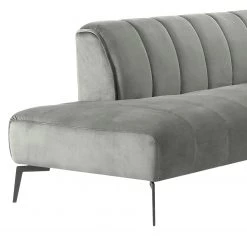 Mørteens Canapé d’angle Jamsa - Velours - Gris - Méridienne longue à gauche (vue de face) -Canapés Soldes Magasin 1000216281 210107 16323400785 DETAILS P000000001000216281