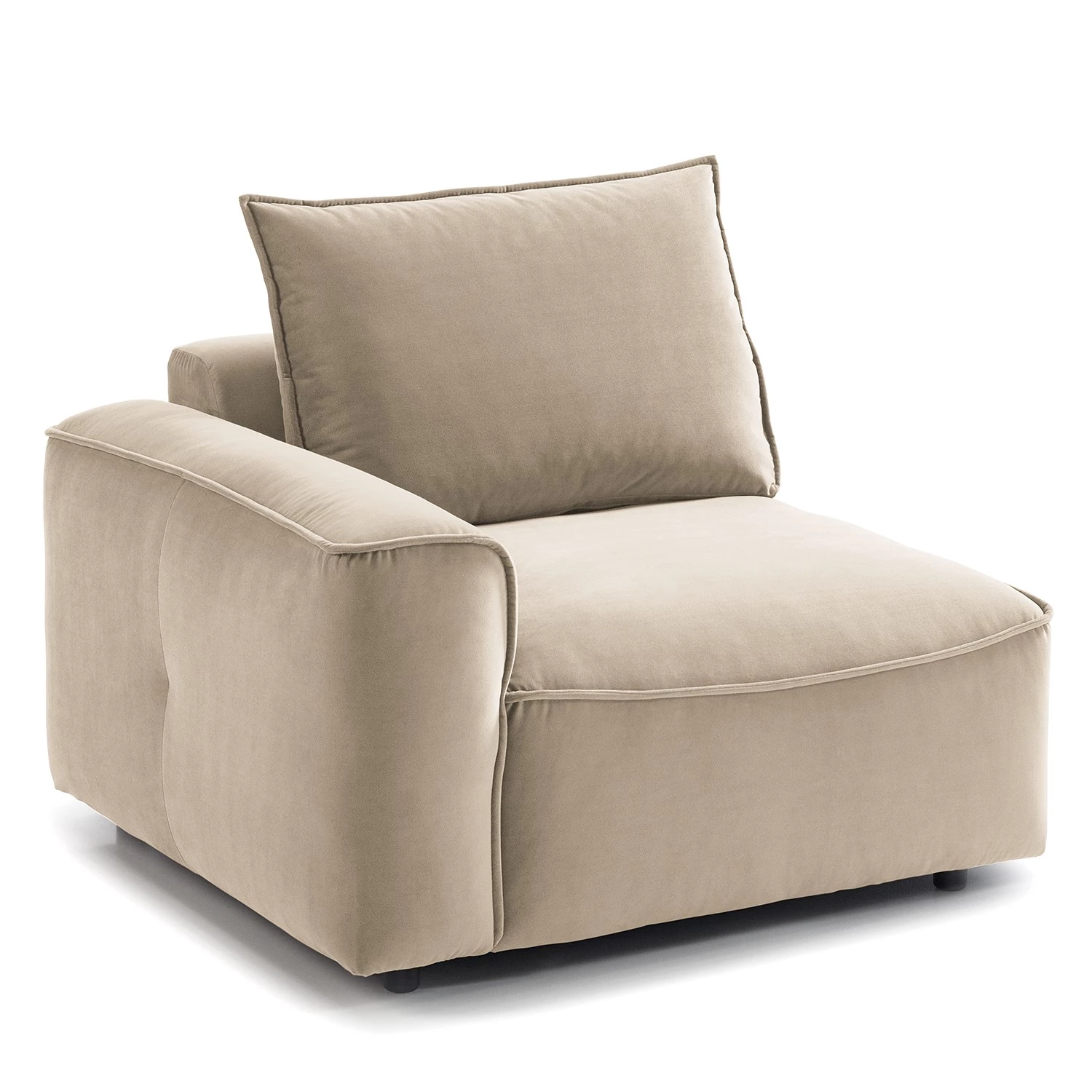 Studio Copenhagen Fauteuil Buckley I - Velours Shyla: Beige - Accoudoir monté à gauche (vu de face) 6 Studio Copenhagen Fauteuil Buckley I - Velours Shyla: Beige - Accoudoir monté à gauche (vu de face) – Image 6