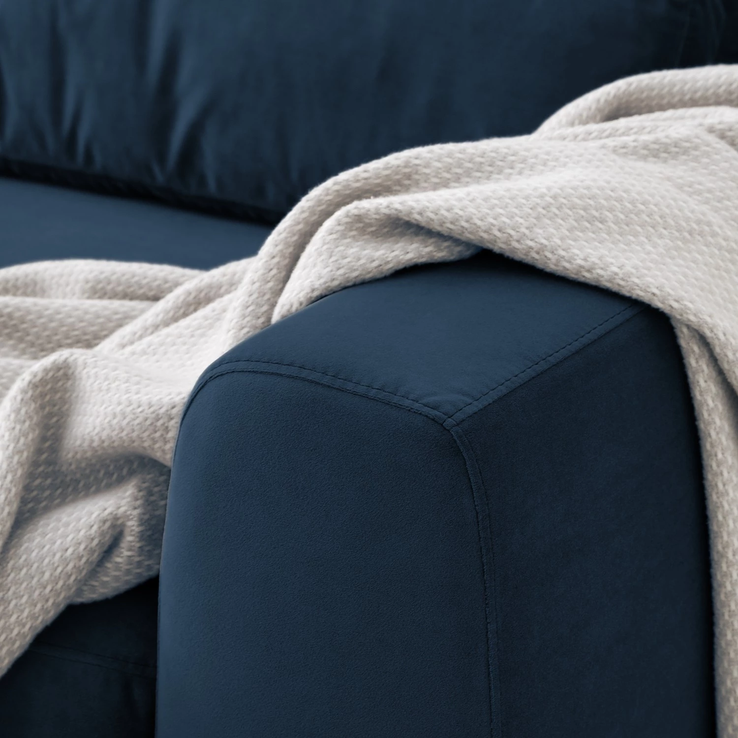 Studio Copenhagen Canapé Willows (3 places) - Velours Shyla: Bleu foncé 9 Studio Copenhagen Canapé Willows (3 places) - Velours Shyla: Bleu foncé – Image 9