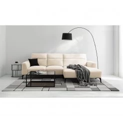 Studio Copenhagen Canapé d’angle Berrie I - Tissu Saia: Beige - Largeur : 266 cm - Méridienne courte à droite (vue de face) -Canapés Soldes Magasin 1000217440 210222 09071700156 MOOD DETAILS P000000001000217440 mood