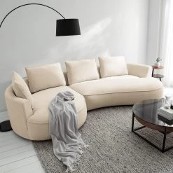 Studio Copenhagen Grand canapé Buckley II - Tissu Saia: Beige - Alignement à gauche -Canapés Soldes Magasin 1000217828 210215 12150300207 MOOD DETAILS P000000001000217828 mood