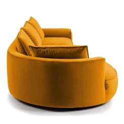 Studio Copenhagen Canapé d’angle Buckley I - Velours Shyla: Orange jaune - Méridienne courte à gauche (vue de face) -Canapés Soldes Magasin 1000217929 201119 12203400351 DETAILS P000000001000217929