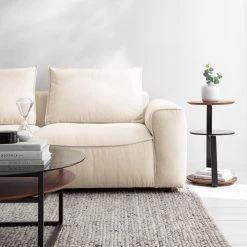 Studio Copenhagen Canapé d’angle Buckley II - Tissu Saia: Beige - Méridienne courte à gauche (vue de face) -Canapés Soldes Magasin 1000218155 210215 12151300479 DETAILS P000000001000218155