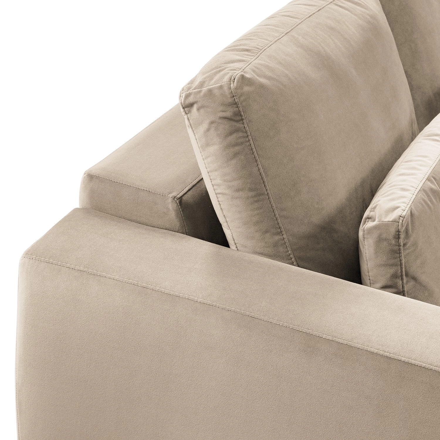 Studio Copenhagen Canapé d’angle Willows I - Velours Shyla: Beige - Méridienne longue à droite (vue de face) 17 Studio Copenhagen Canapé d’angle Willows I - Velours Shyla: Beige - Méridienne longue à droite (vue de face) – Image 17