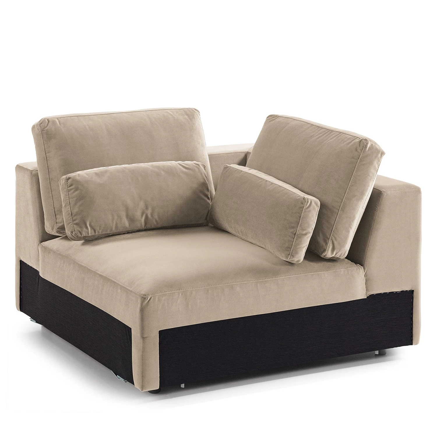 Studio Copenhagen Canapé d’angle Willows I - Velours Shyla: Beige - Méridienne longue à droite (vue de face) 21 Studio Copenhagen Canapé d’angle Willows I - Velours Shyla: Beige - Méridienne longue à droite (vue de face) – Image 21