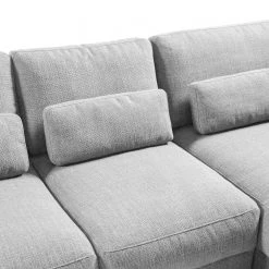 Studio Copenhagen Canapé d’angle Willows III - Tissu Amila: Gris clair - Méridienne courte à droite (vue de face) -Canapés Soldes Magasin 1000218223 201215 18330500323 DETAILS P000000001000218223